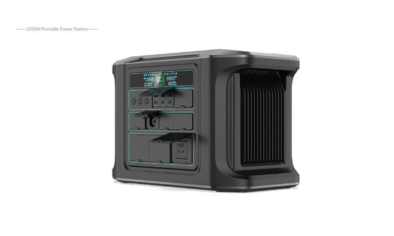 再生可能携帯電源 2200W LiFePO4 バッテリー 屋外エネルギー貯蔵