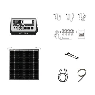 ガーデンバルコニー 携帯電源 LiFePO4 バッテリー 柔軟な太陽光パネル 2048WH